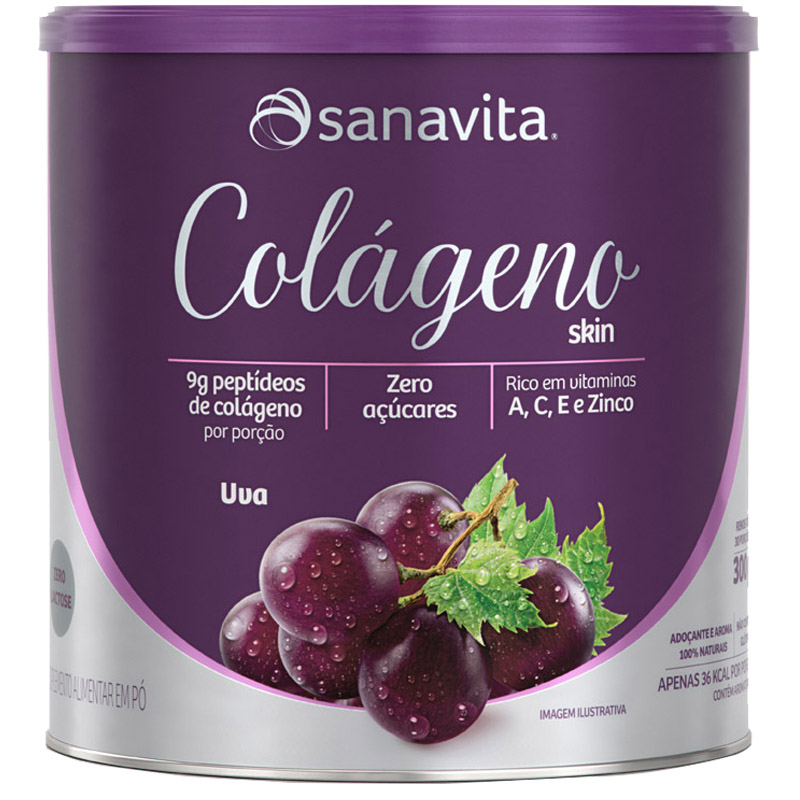 Colágeno Hidrolisado em pó Sanavita 300g Neutro-10 Colágeno Hidrolisado em pó Sanavita 300g Neutro-10